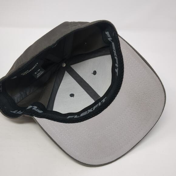 Oec Fitted Baseball Cap Gray One Size Embroidered 6 Panel Flexfit Port Authority - Picture 7 of 10